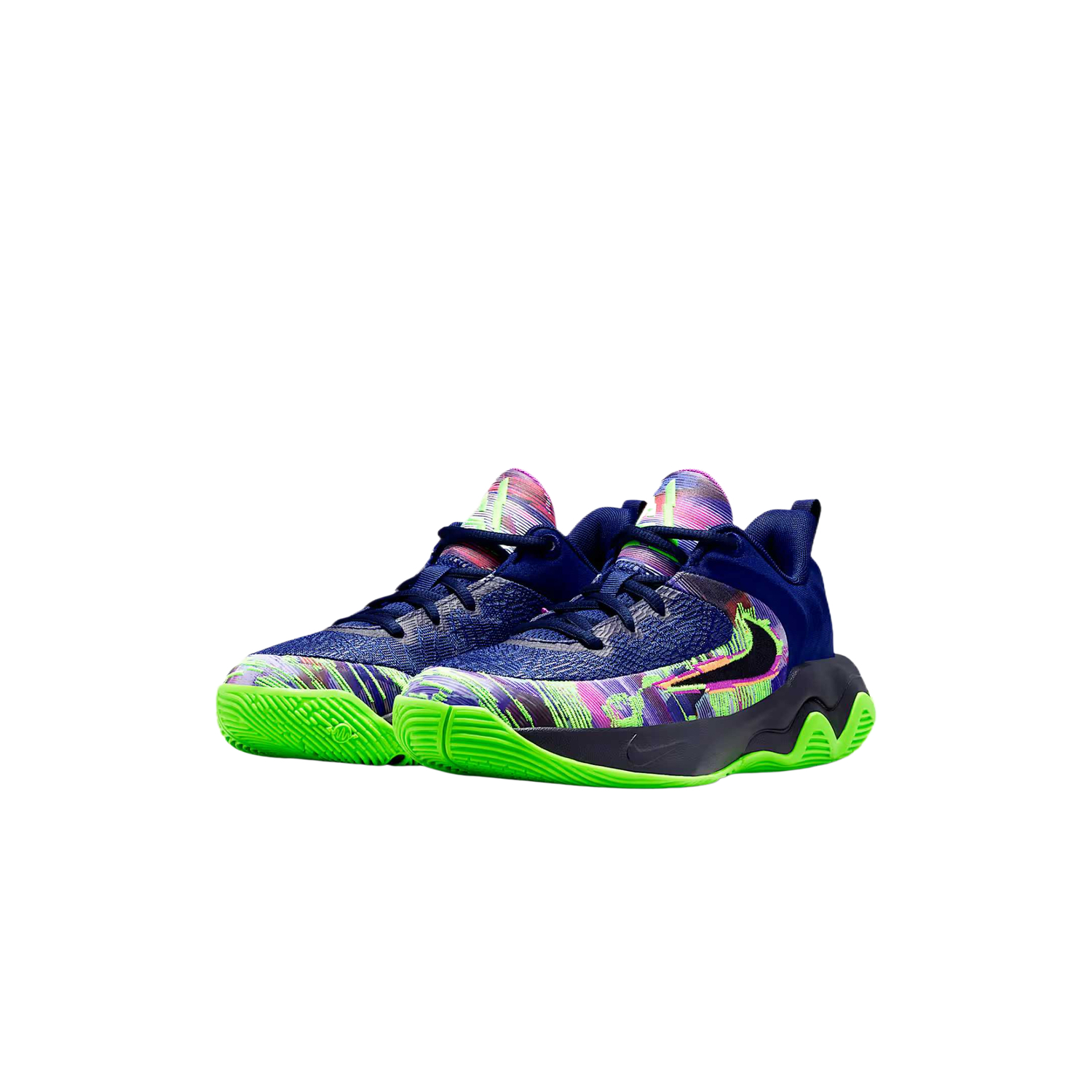 Nike Giannis Immortality 4 Waterproof низкие детские баскетбольные кроссовки Space Blue для подростков — фото 4