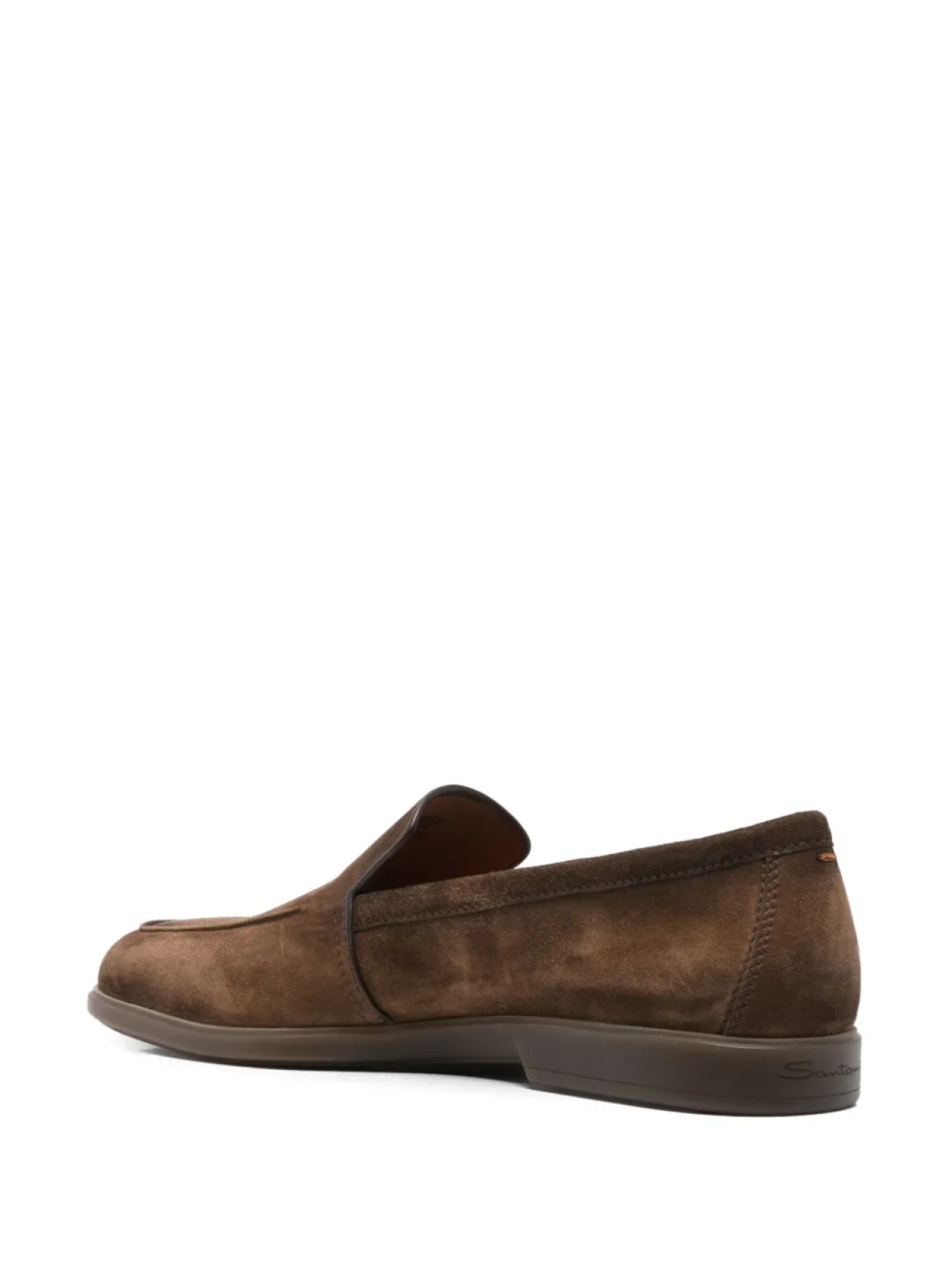 Замшевые мокасины Santoni, коричневый — фото 3