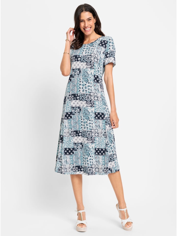 

Платье из джерси с принтом море в темно-синем цвете WITT WEIDEN