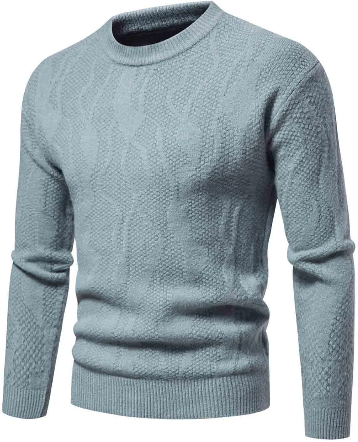 

Мужской свитер Muscularfit Slim Fit с длинными рукавами, легкий, вязаный