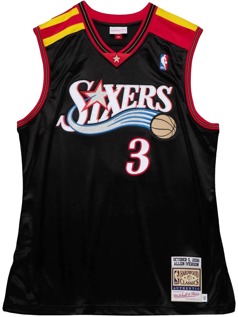 

Топ 2006/07 Allen Iverson Philadelphia 76ers Authentic Mitchell & Ness, черный