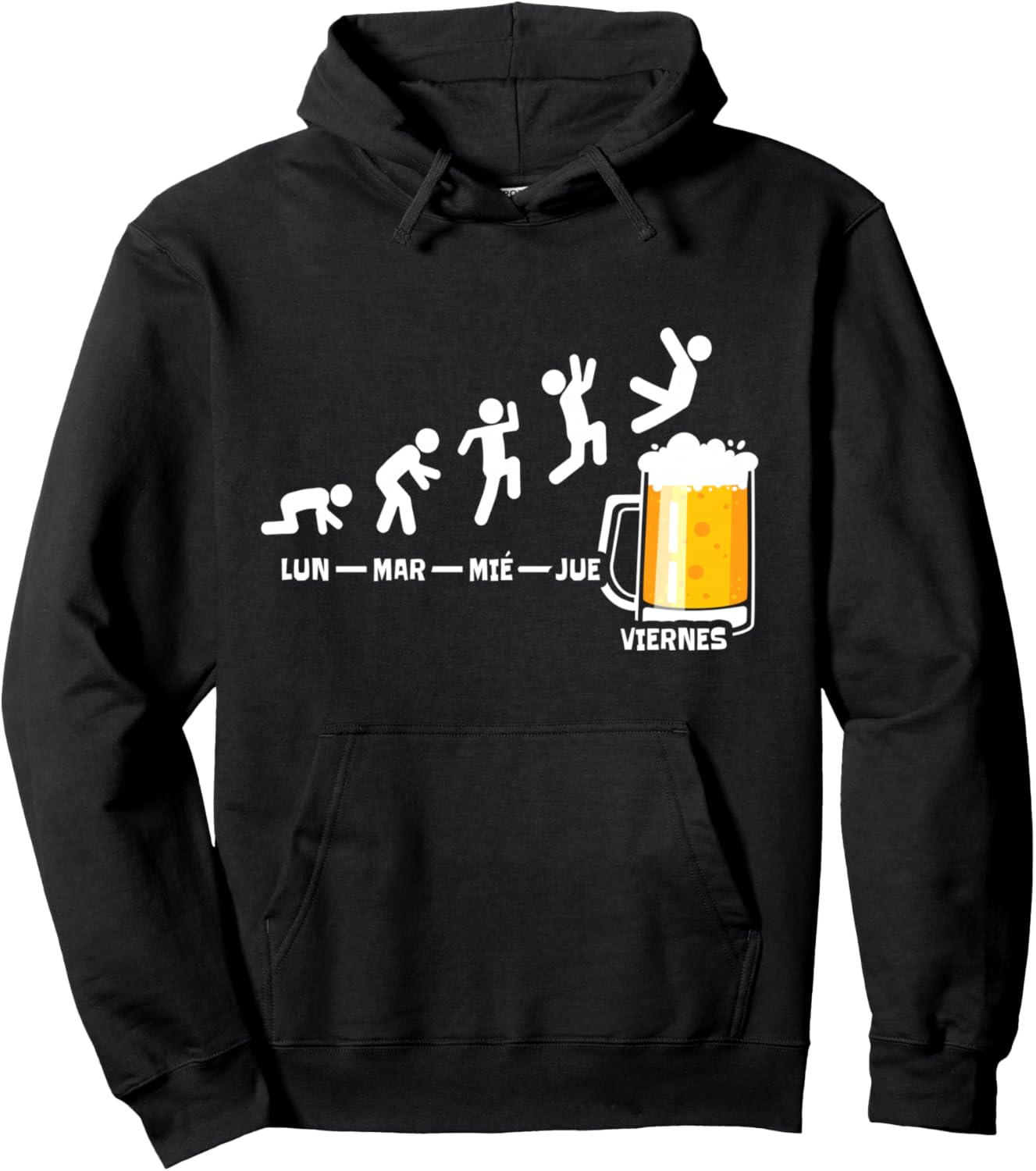 

Худи с забавным принтом на тему пива «Неделя пива наконец-то в пятницу» - черный Funny Beer Sayings & Giveaways