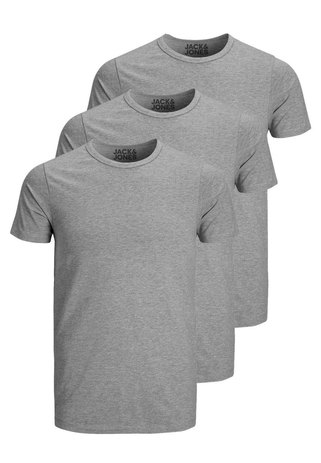 

Футболка базовая 3 PACK O-NECK Jack & Jones, цвет grey