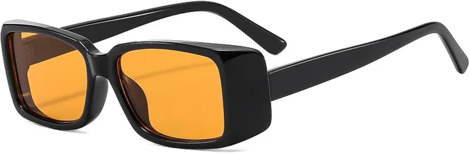 

Солнцезащитные очки с защитой от УФ-излучения UV400 | Панк-стиль для женщин и мужчин | Для занятий спортом на открытом воздухе и вождения DSVIGF, Black-orange