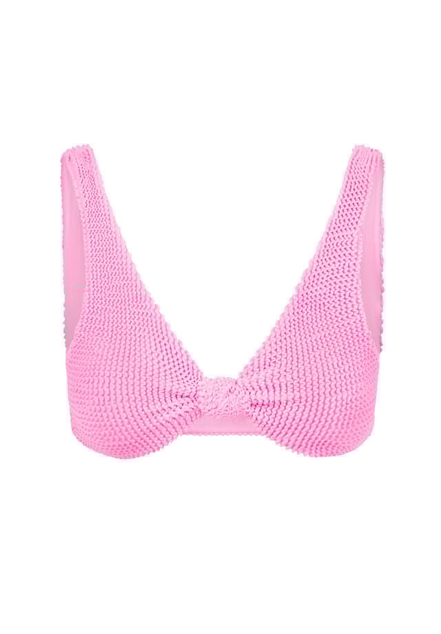 

Верх бикини с завязкой Scrunch knot и стильным узлом Moda Minx, розовый