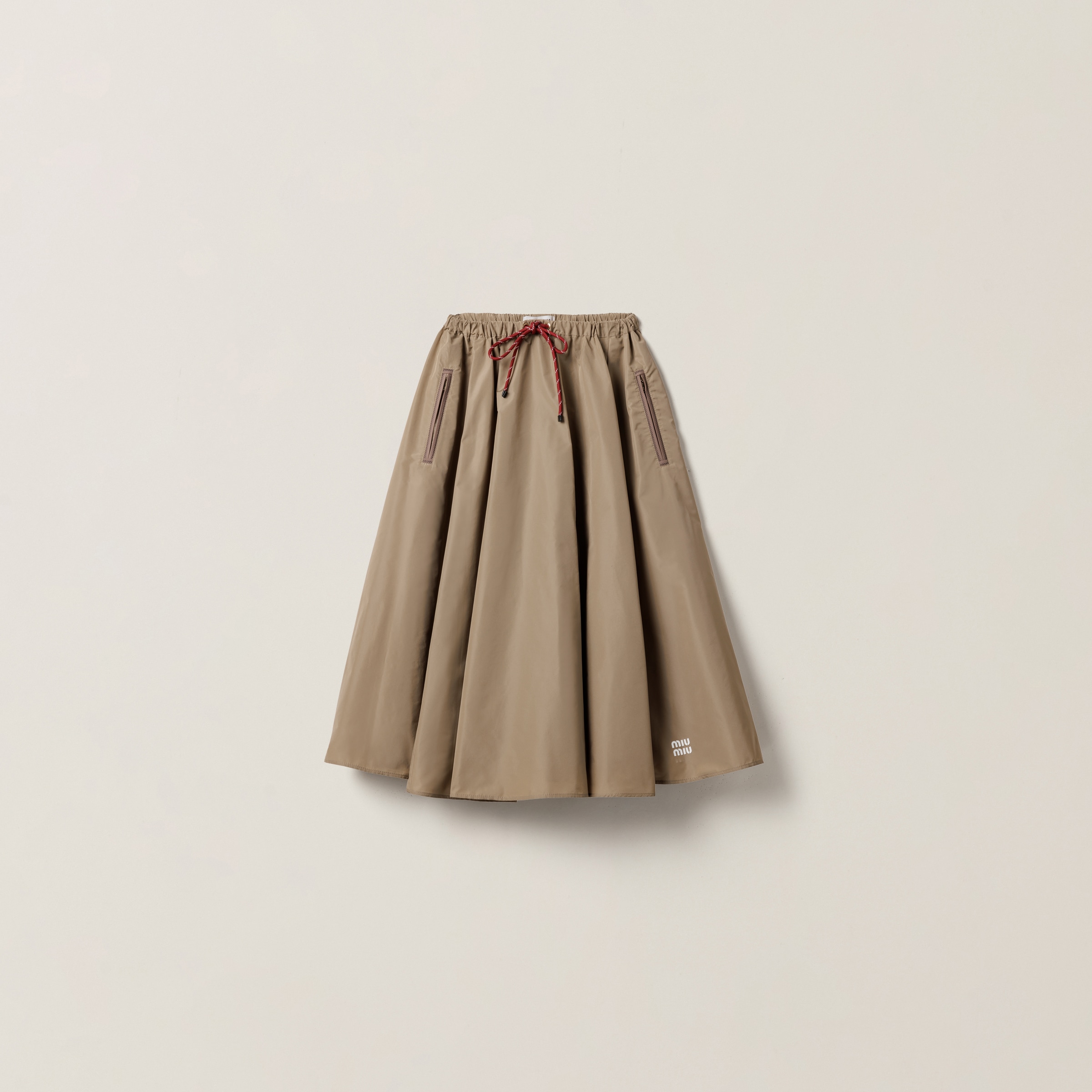 

Юбка из технической ткани MIU MIU, серый