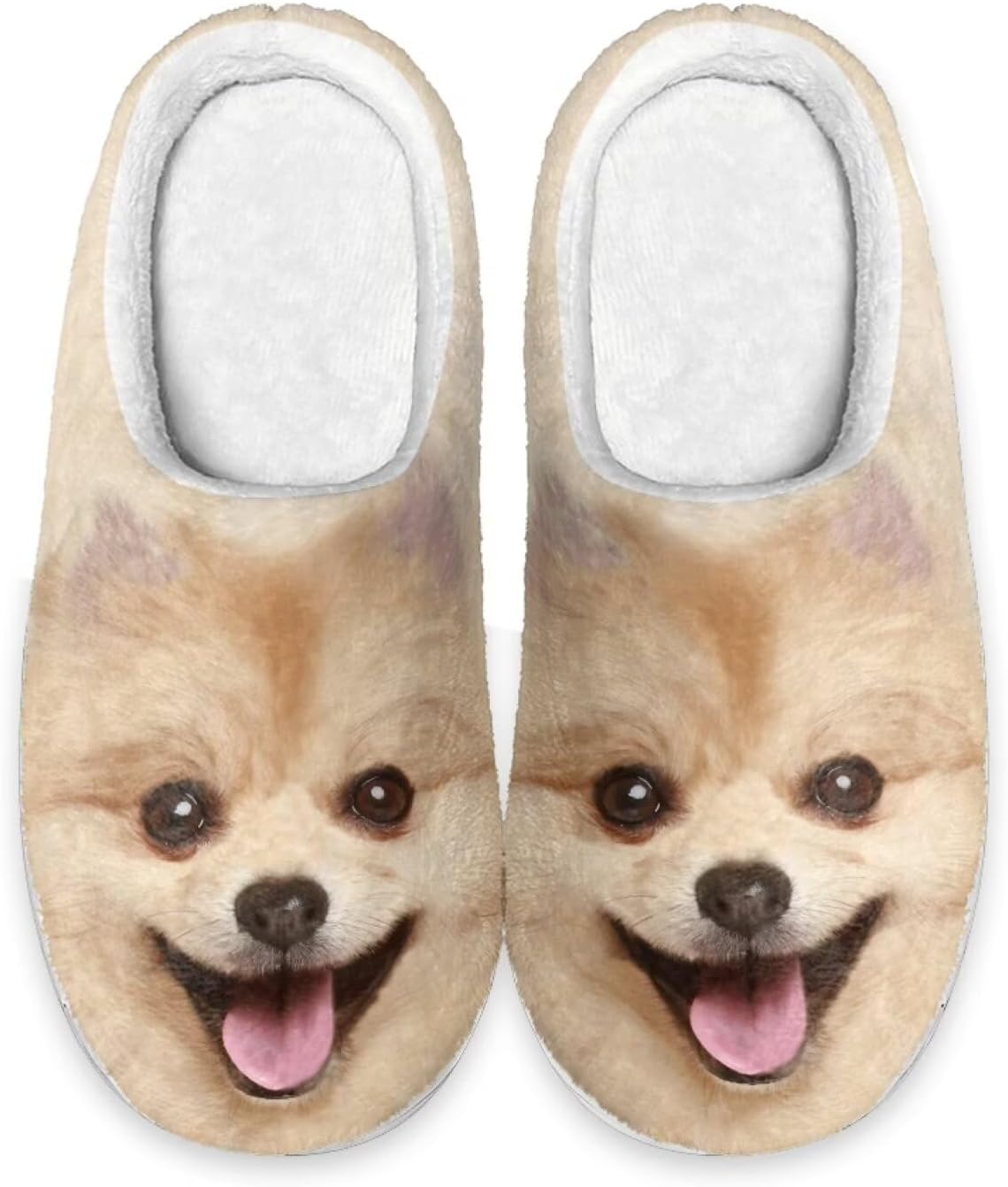 

Теплые тапочки Xoenoiee для мужчин и женщин, мягкие удобные домашние тапочки, легкие, слипоны, пушистые для спальни и дома, Pomeranian Dog