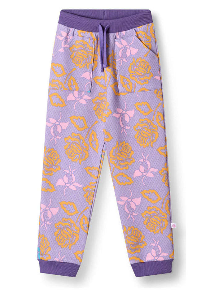 

Småfolk Спортивные штаны "Розы" фиолетового цвета