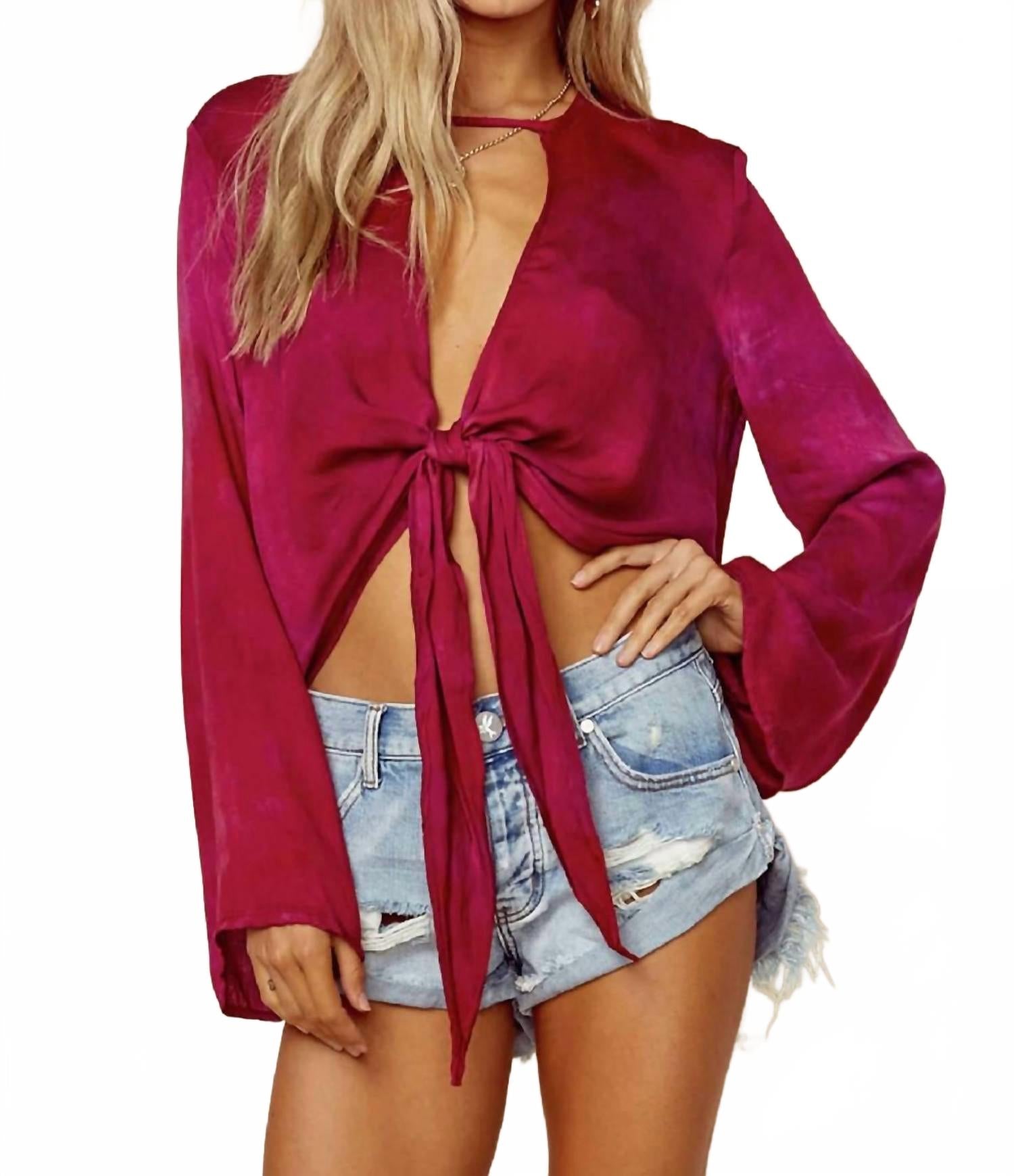 

Kloss Топ с длинным рукавом в технике тай-дай "Тропикана панч" Blue Life, Tropicana Punch