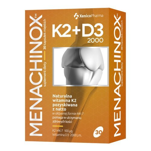 

Xenico Pharma, Менахинокс К2+Д3 2000, 30 капсул