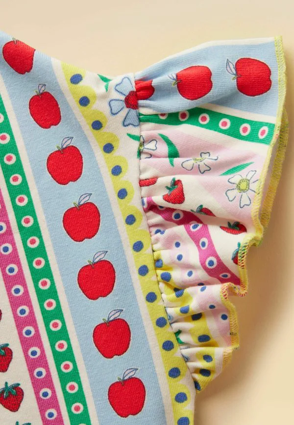 Футболка harper с коротким рукавом и принтом, стандартного кроя. Joules, Fruit Stripe — фото 3