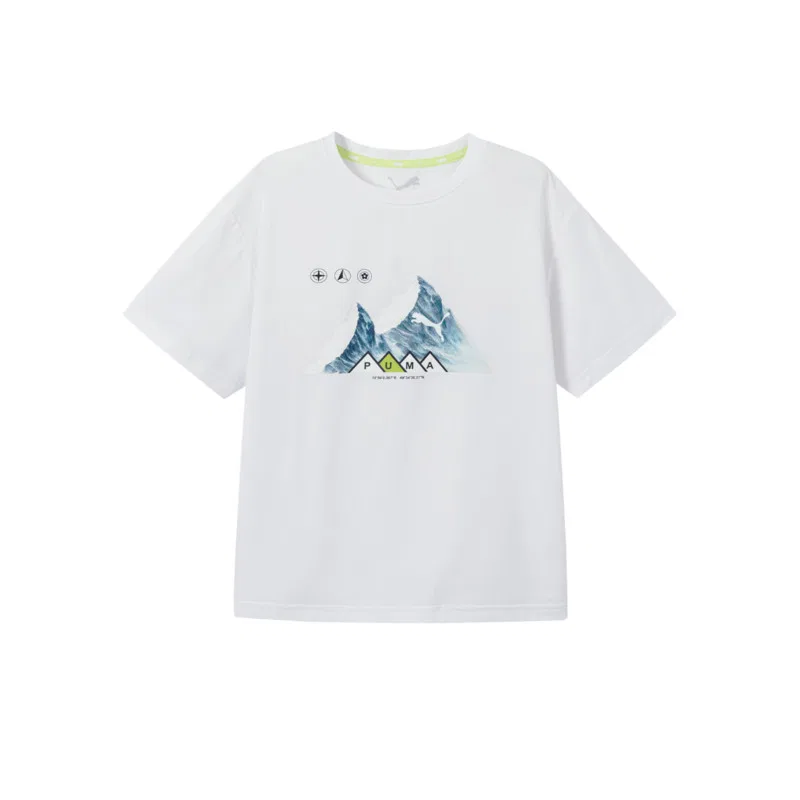 Детская футболка с круглым вырезом Quick Dry из тонкой ткани PUMA, Raw White 10101