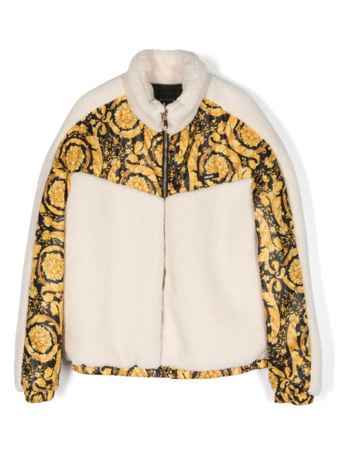 

Versace Kids флисовая куртка с узором, белый
