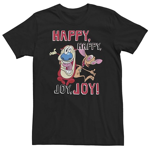 

Футболка Big & Tall Nickelodeon Ren and Stimpy Happy Joy Crazy Eyes BFFs Licensed Character