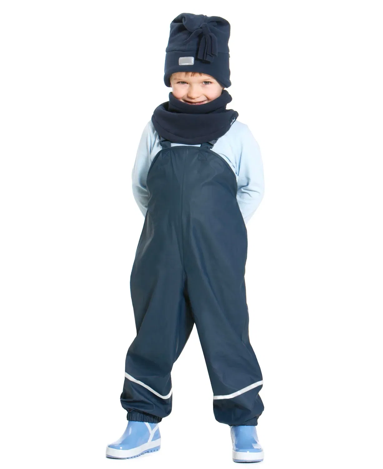 Региноз штаны на лямках Fleece, Playshoes, морской — фото 4