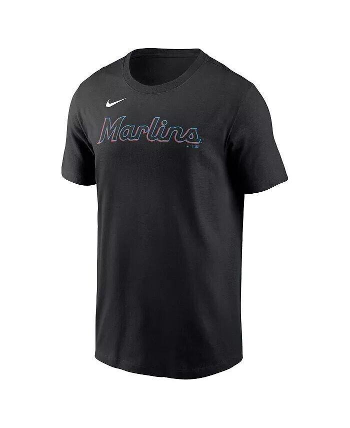 Мужская черная футболка с надписью Miami Marlins Fuse Nike, черный — фото 3