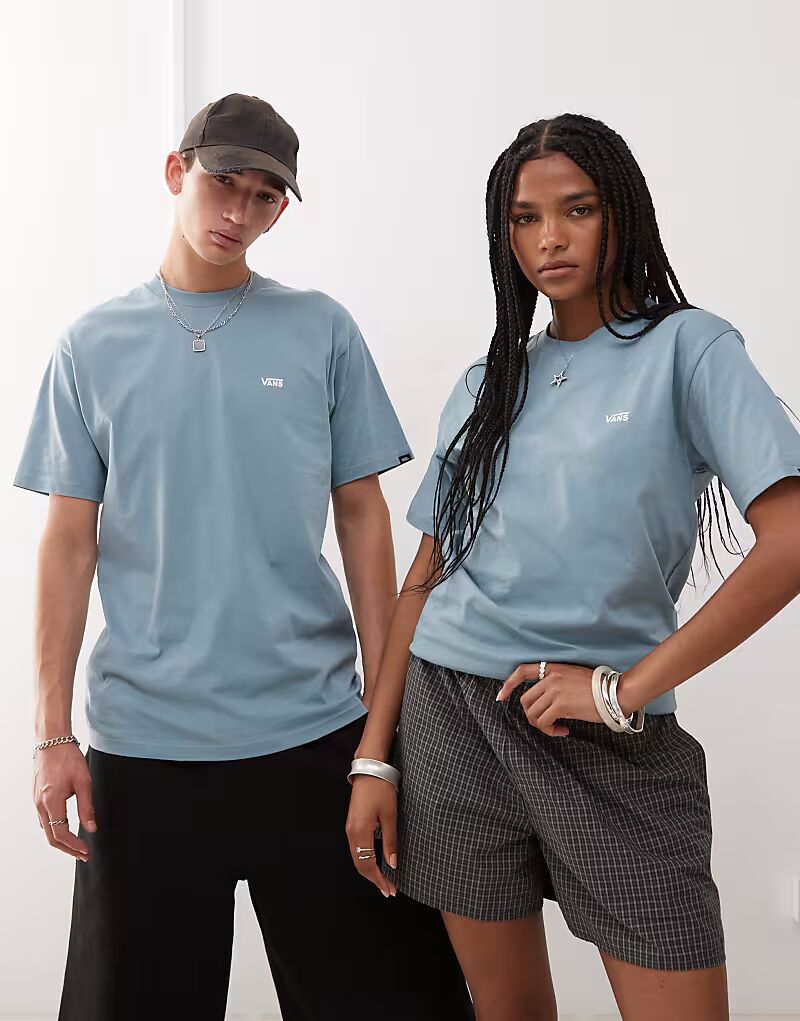 

Футболка с логотипом Vans на левой груди синего цвета - эксклюзивно для ASOS