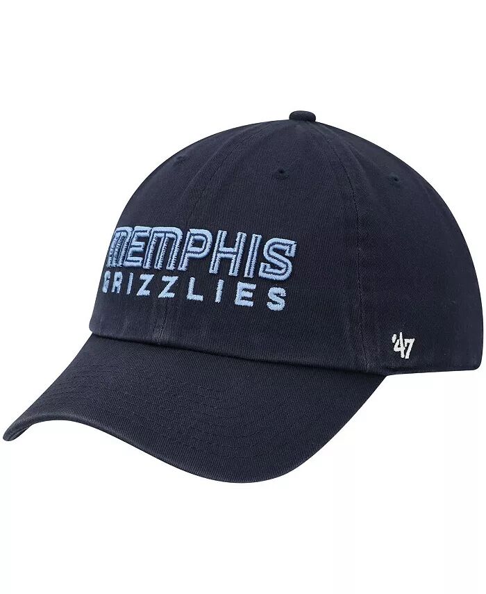 

Мужская темно-синяя регулируемая шляпа с надписью Memphis Grizzlies '47 Clean Up '47 Brand, синий