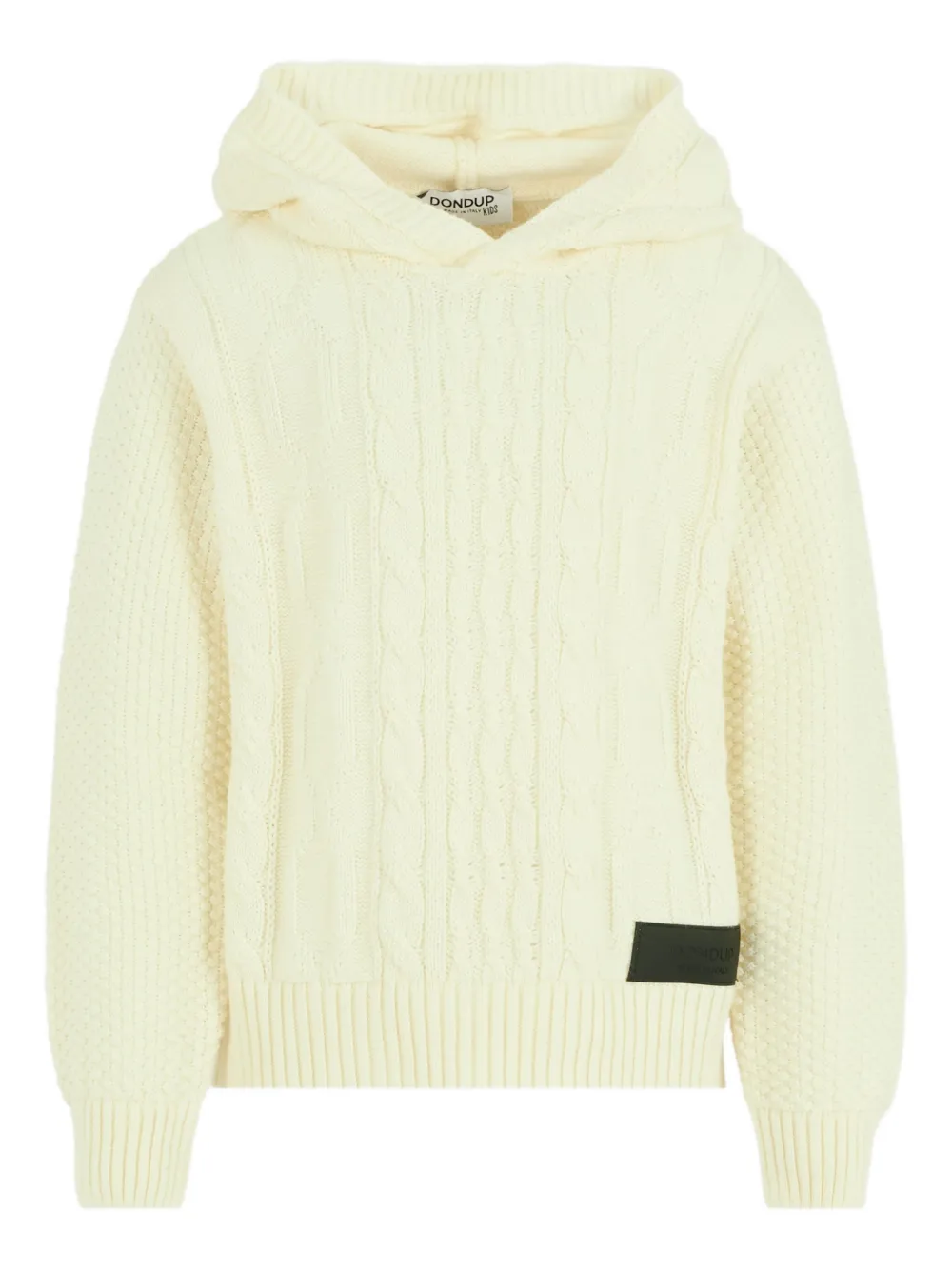 

Свитер с капюшоном, связанный косами DONDUP KIDS, нейтральный