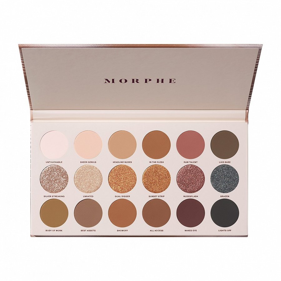 

Палитра теней для век nude ambition eyeshadow palette Morphe, вес 20.5 гр.