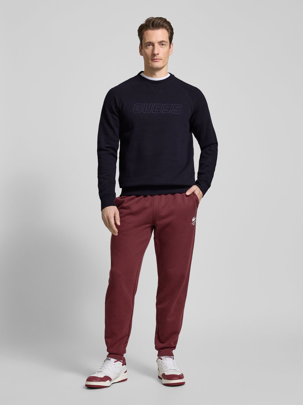 

Толстовка с этикеткой, модель «NEW ALDWIN» Guess Activewear, темно-синий