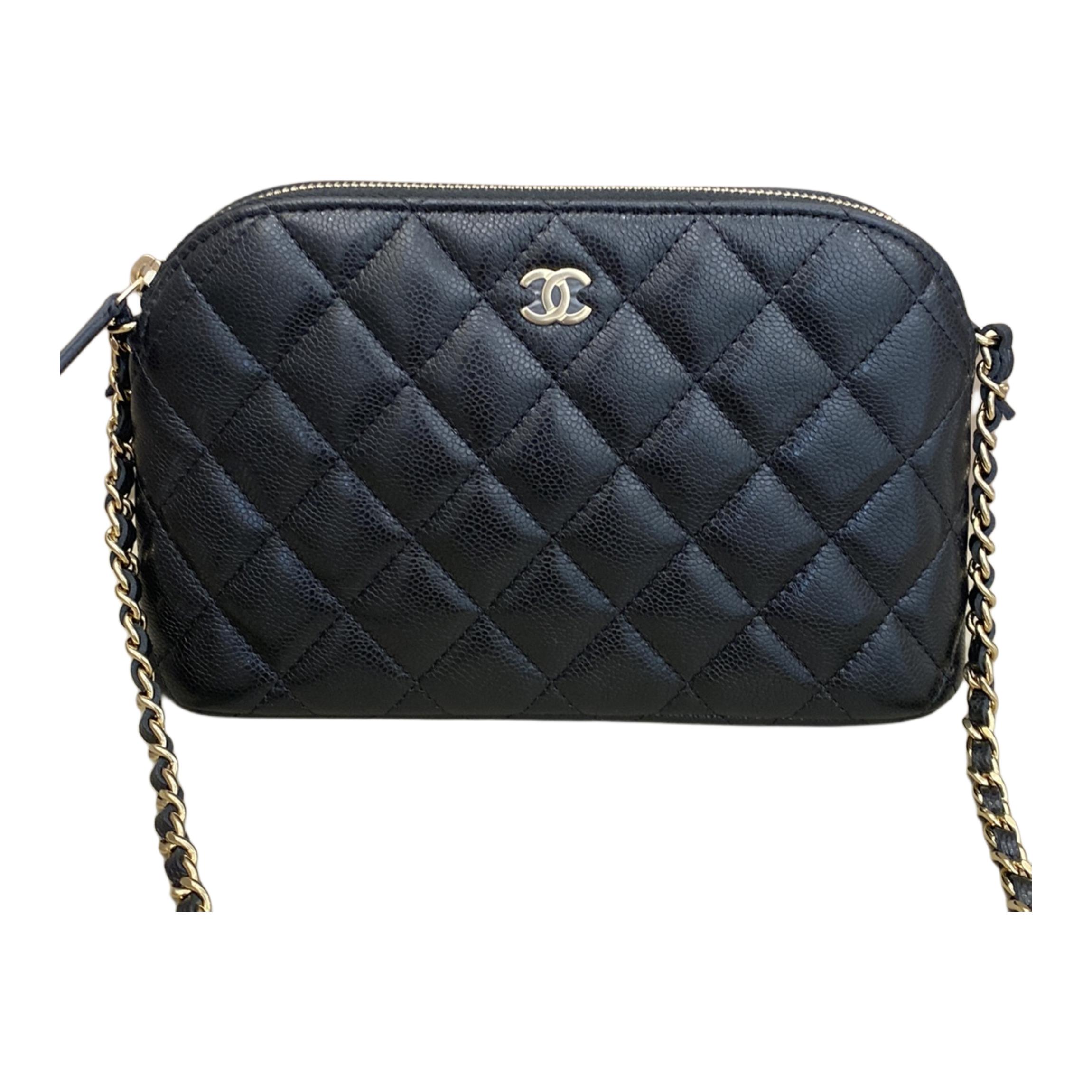 

Сумка через плечо из кожи коровы литчи, женская черная CHANEL