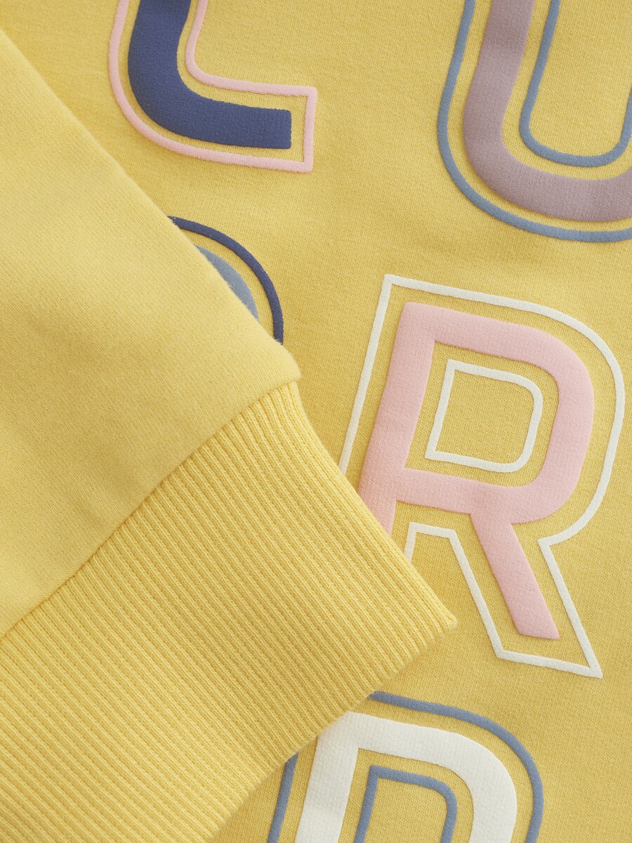 Свитер COLOR KIDS  COSweat W. JR. Logo Print, желтый — фото 3