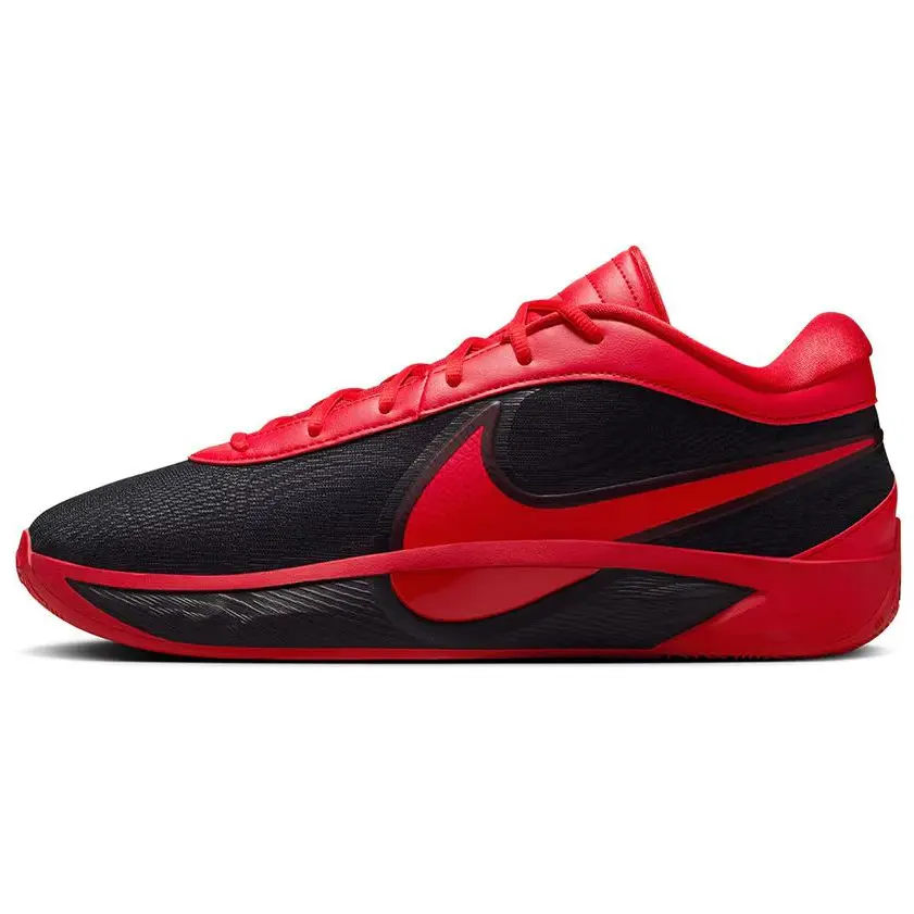 

Giannis Freak 6 нескользящие износостойкие низкие баскетбольные кроссовки мужские черные красные Nike, черный/красный