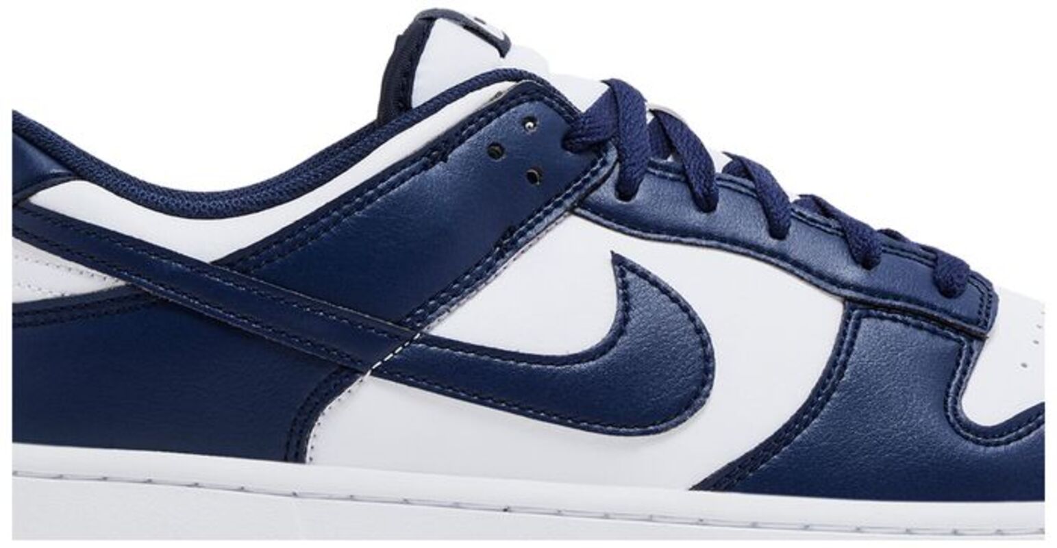 Кроссовки Nike Dunk Low White Midnight Navy — фото 3