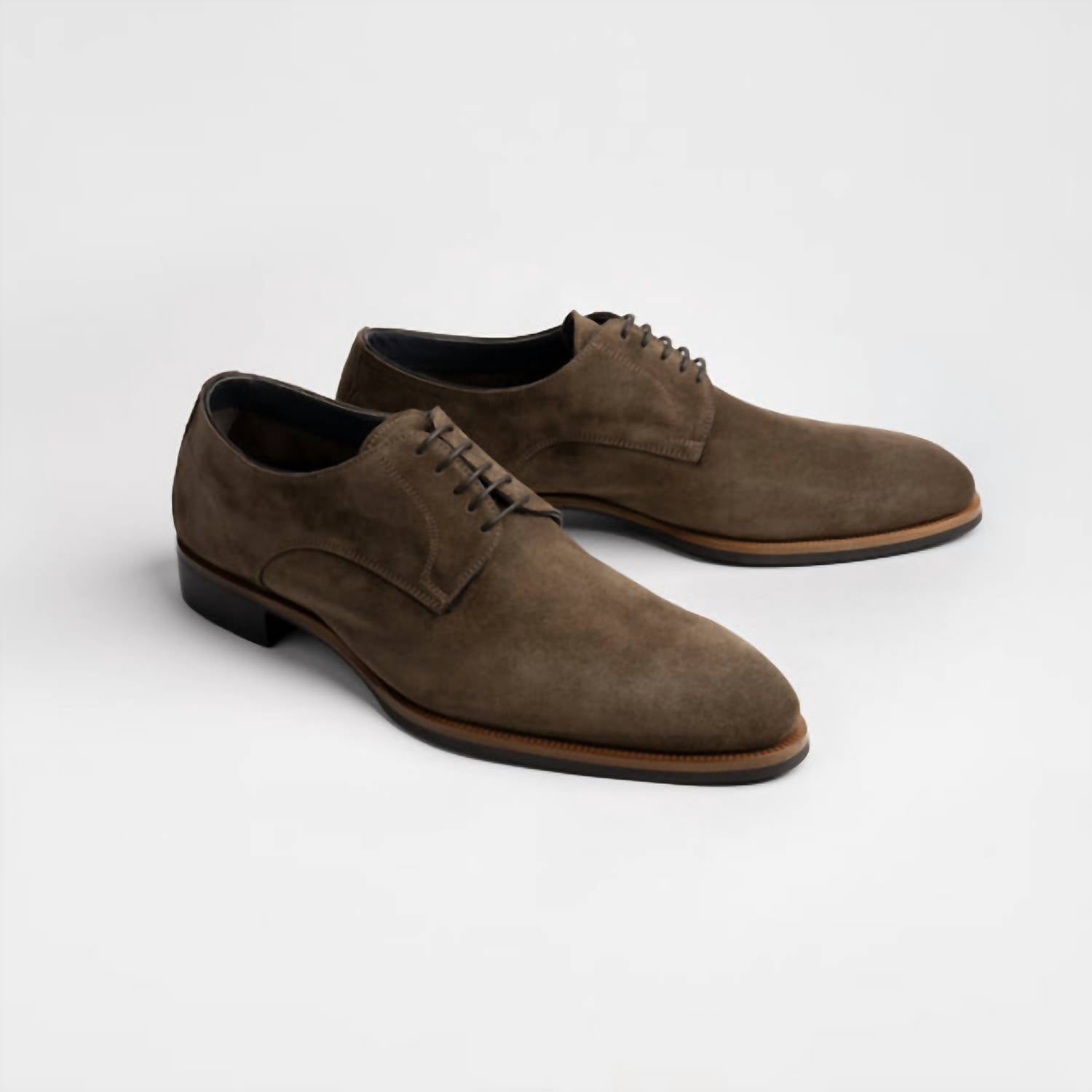 Мужские дерби Pisa из замши в темно-коричневом цвете Scarpe di Bianco — фото 4