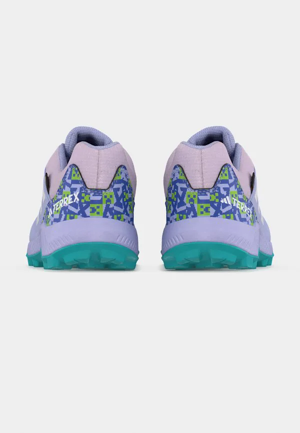 Gtx minecraft унисекс походные ботинки Adidas Terrex, Ice Lavender/Matte Silver-Coloured/Semi Impact Orange — фото 4