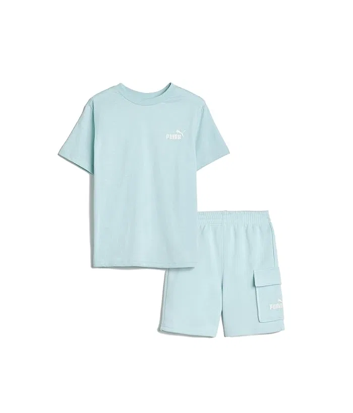 Детский комплект футболка и шорты с карманами PUMA Kids, Fresh Water