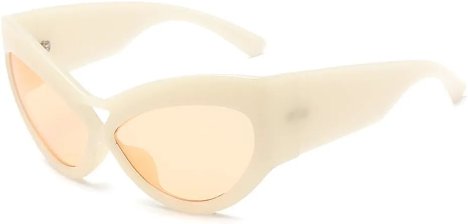 

Солнцезащитные очки «кошачий глаз» в крупной оправе, модные, в стиле ретро, ​​с защитой от УФ-излучения UV400 и большими зеркальными дужками LVTFCO, Beige