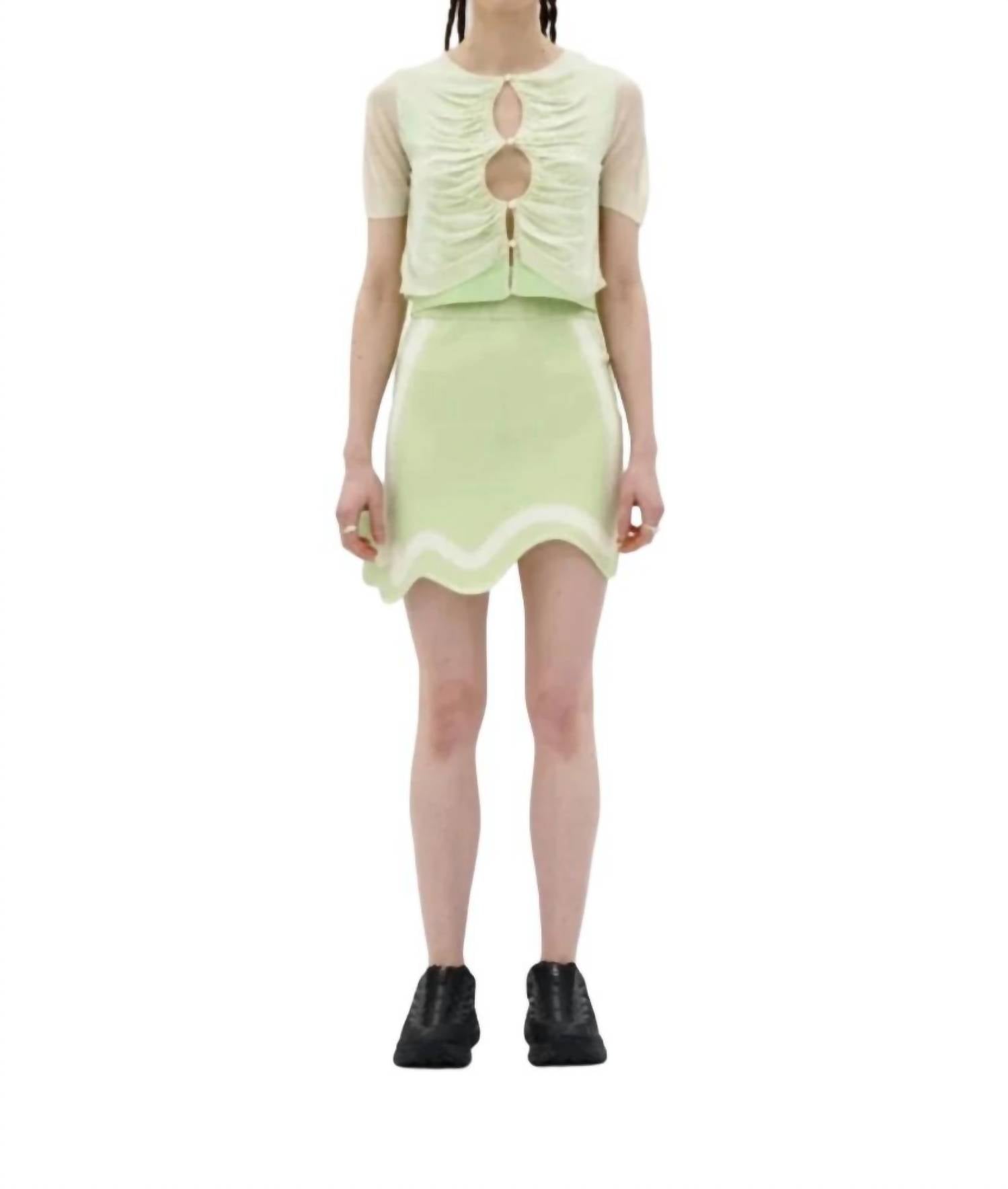 

Мини-юбка Katie Wavy в цвете Mint Julep PH5