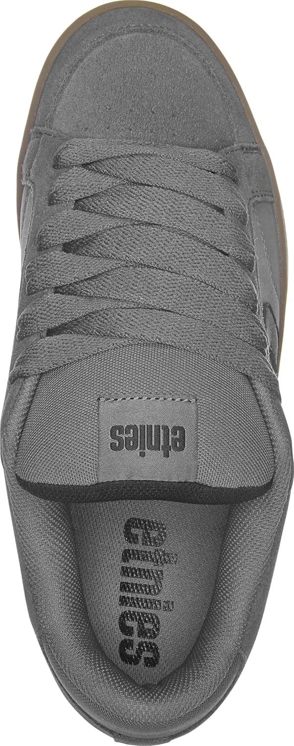 Скейтбордические кроссовки Etnies Kingpin 2K - низкие, на чашеобразной подошве, с прочной амортизацией, в стиле 2000-х, Grey Black Gum — фото 3