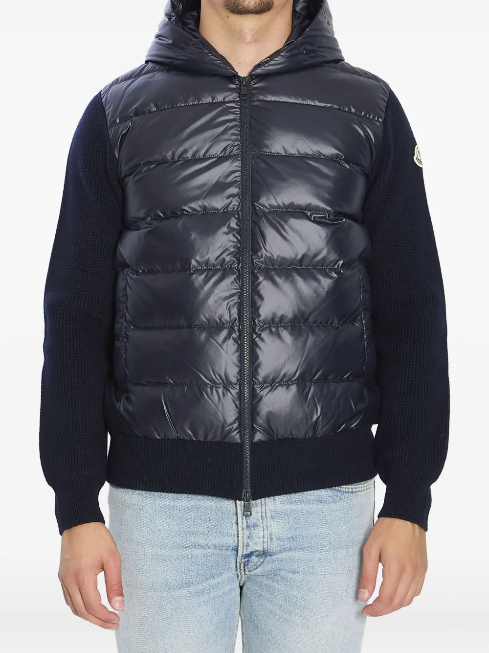 

Стеганая куртка с нашивкой-логотипом MONCLER, синий