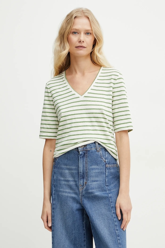

Льняная футболка Weekend Max Mara, бежевый