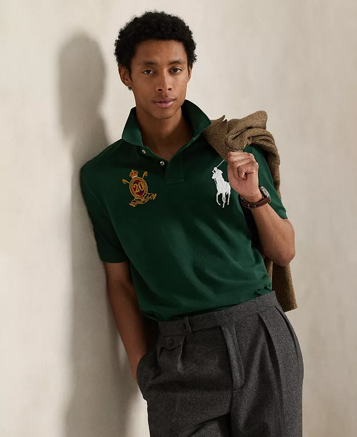 

Мужское поло Slim Fit к 20-летию Polo Ralph Lauren, зеленый