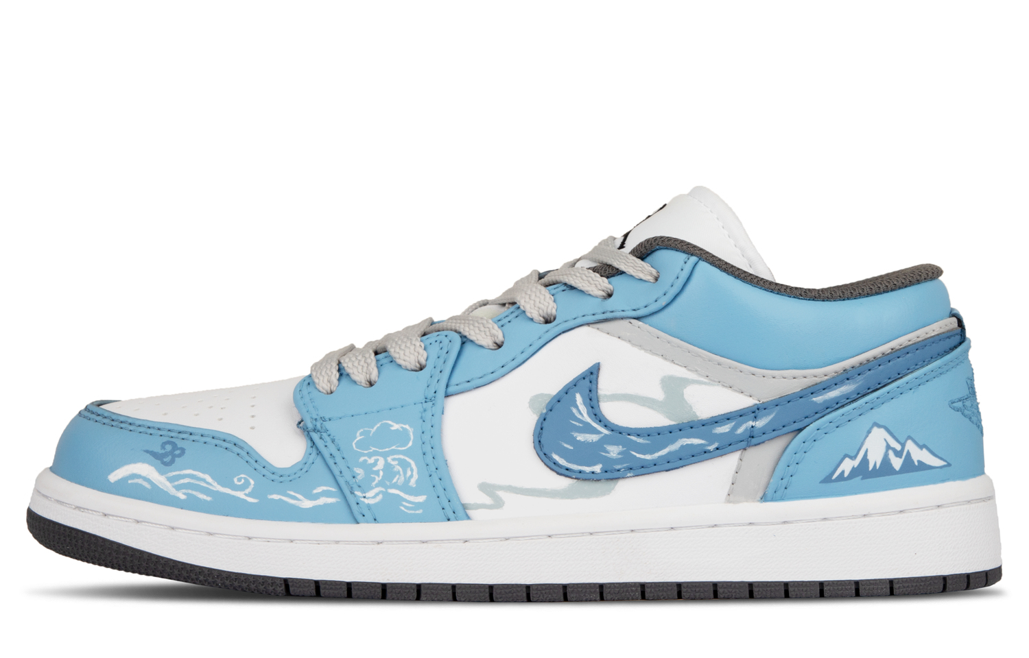 

Jordan Кроссовки Air 1 Fashion Cushioning Low top Vintage Basketball Shoes Unisex Blue