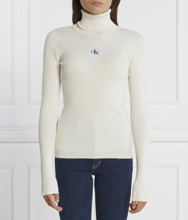 

Водолазка женская Calvin Klein Jeans с высоким воротником, белый