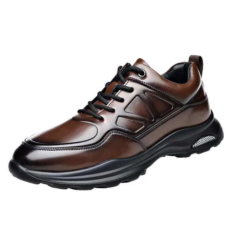 Мужские повседневные туфли low top LUNMADENG, коричневый