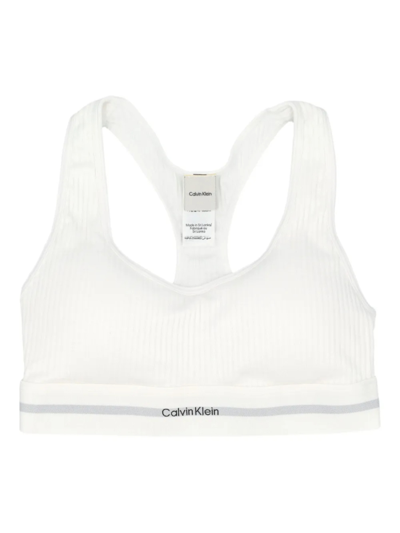 

Хлопковый бюстгальтер-бралетт Calvin Klein, белый
