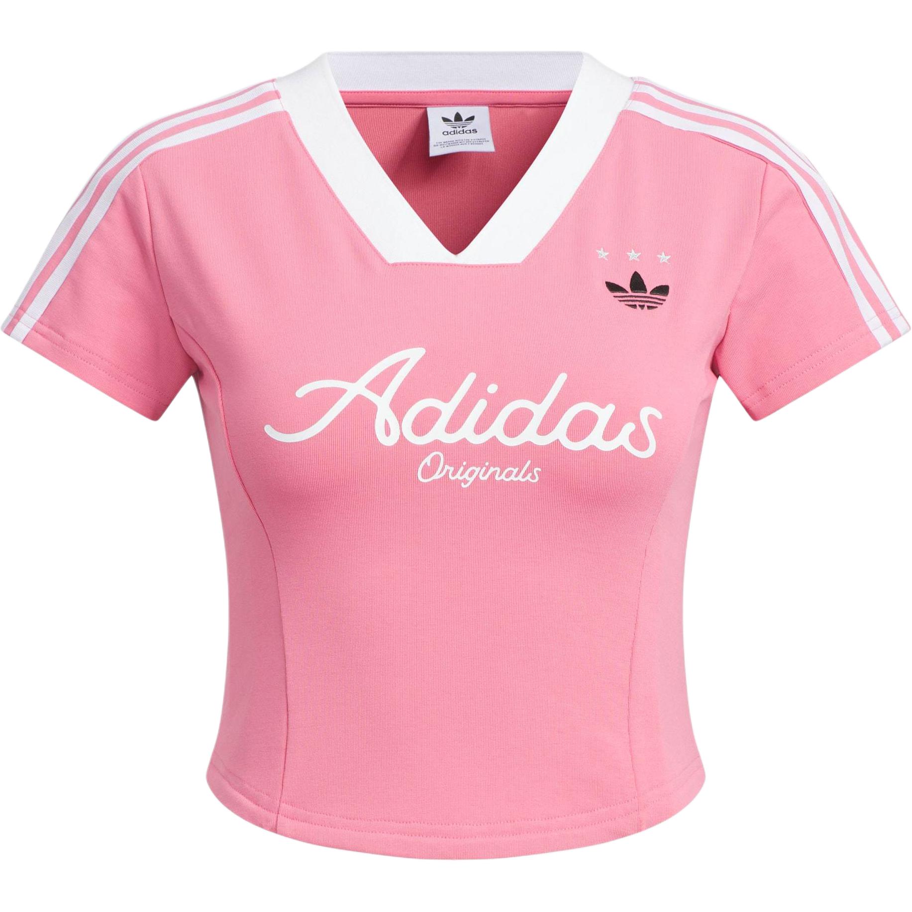 Футболка женская светло-розовая красная Adidas — фото 2