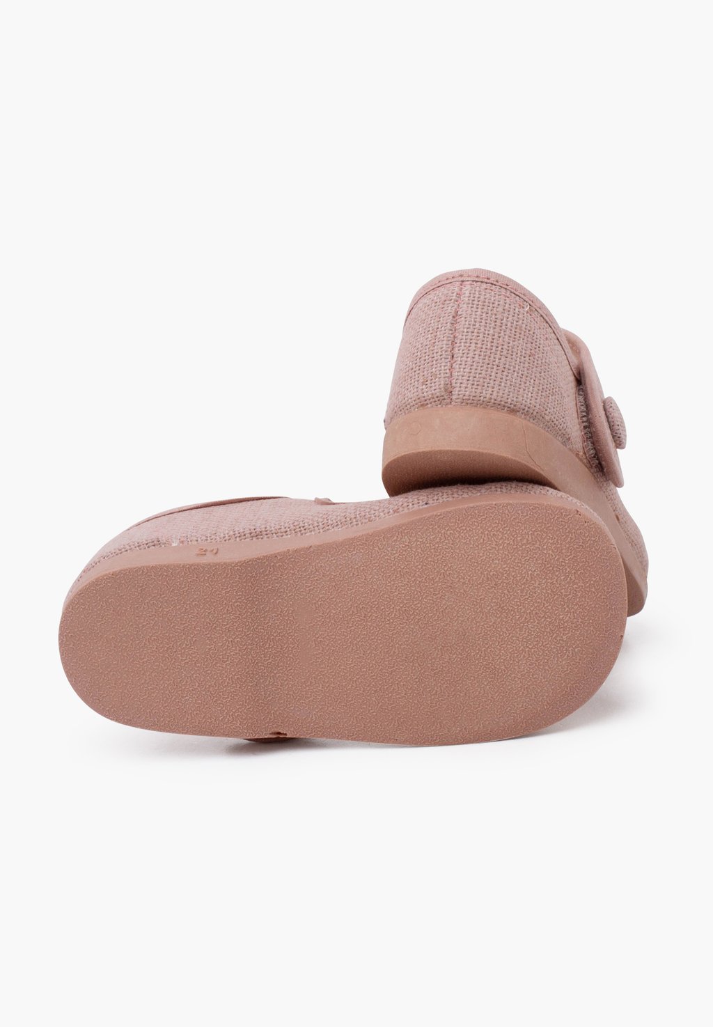 Балетки с ремешком на щиколотке MERCEDITAS ADORNO BOTÓN - Baby shoes Pisamonas, розовый — фото 4