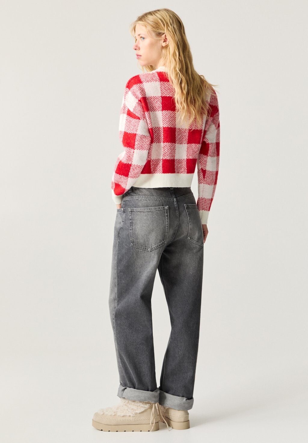 

Джемпер CHECK CHRISTMAS TREE PULL&BEAR, красный