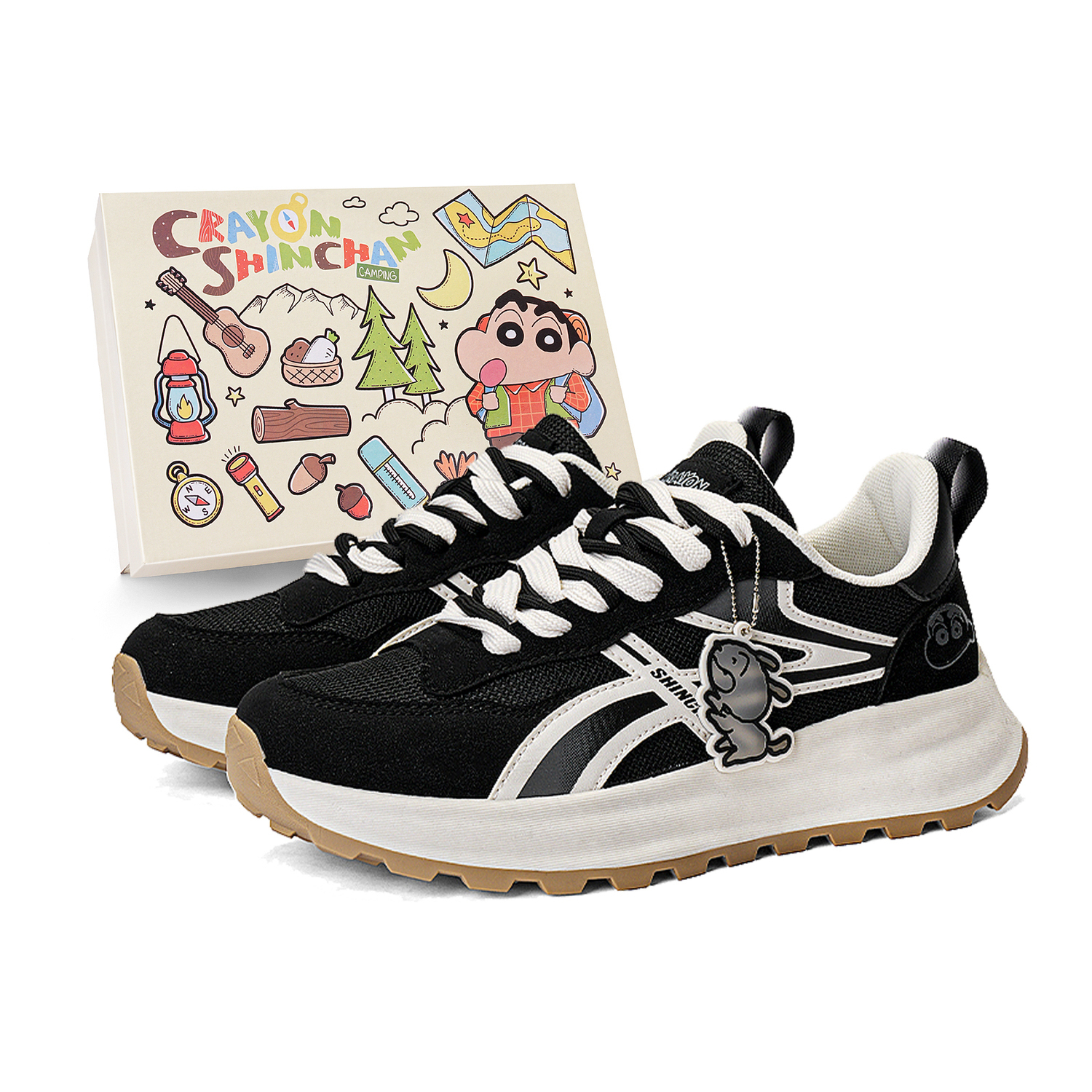 

Crayon Shinchan Черные повседневные унисекс кеды, цвет Black
