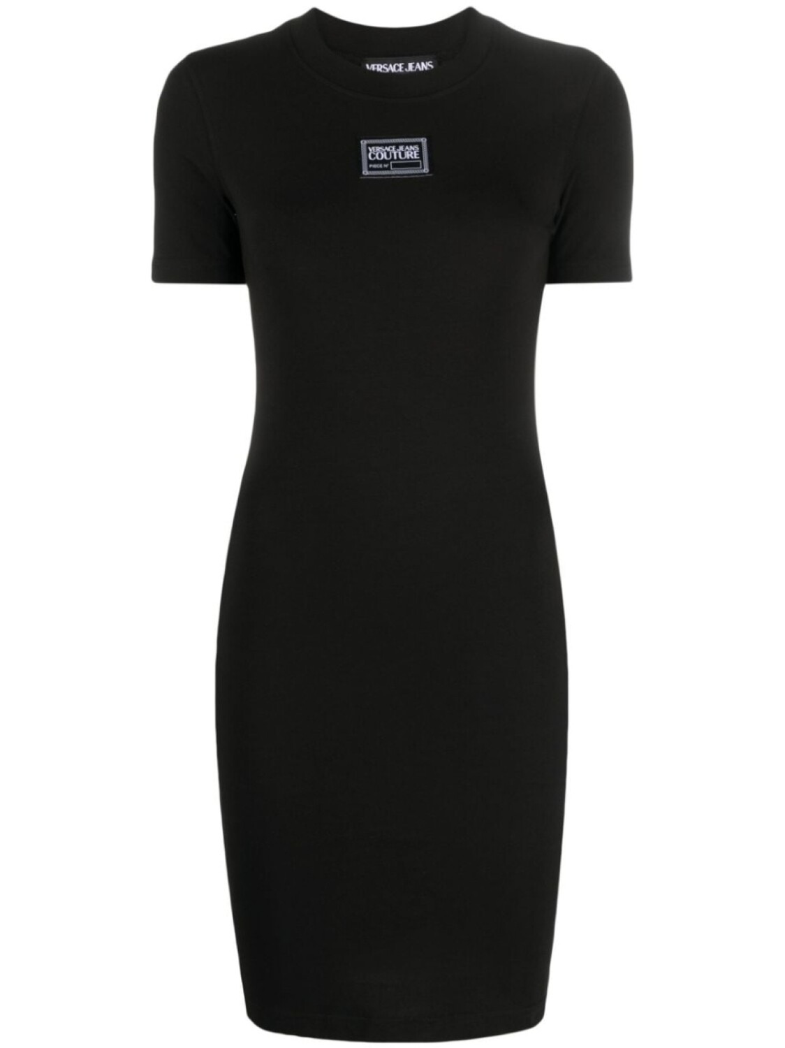 

Versace Jeans Couture платье-футболка с нашивкой-логотипом, черный