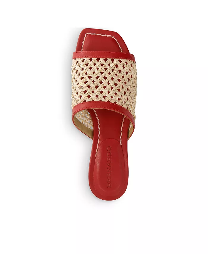 Бернардо Дженн Сандалии на низком каблуке Bernardo Footwear, красный — фото 2