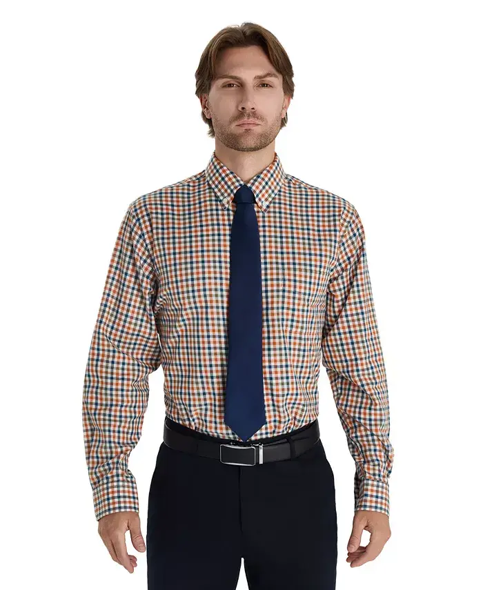 

Мужская модная рубашка из поплина в клетку Club Room, красный