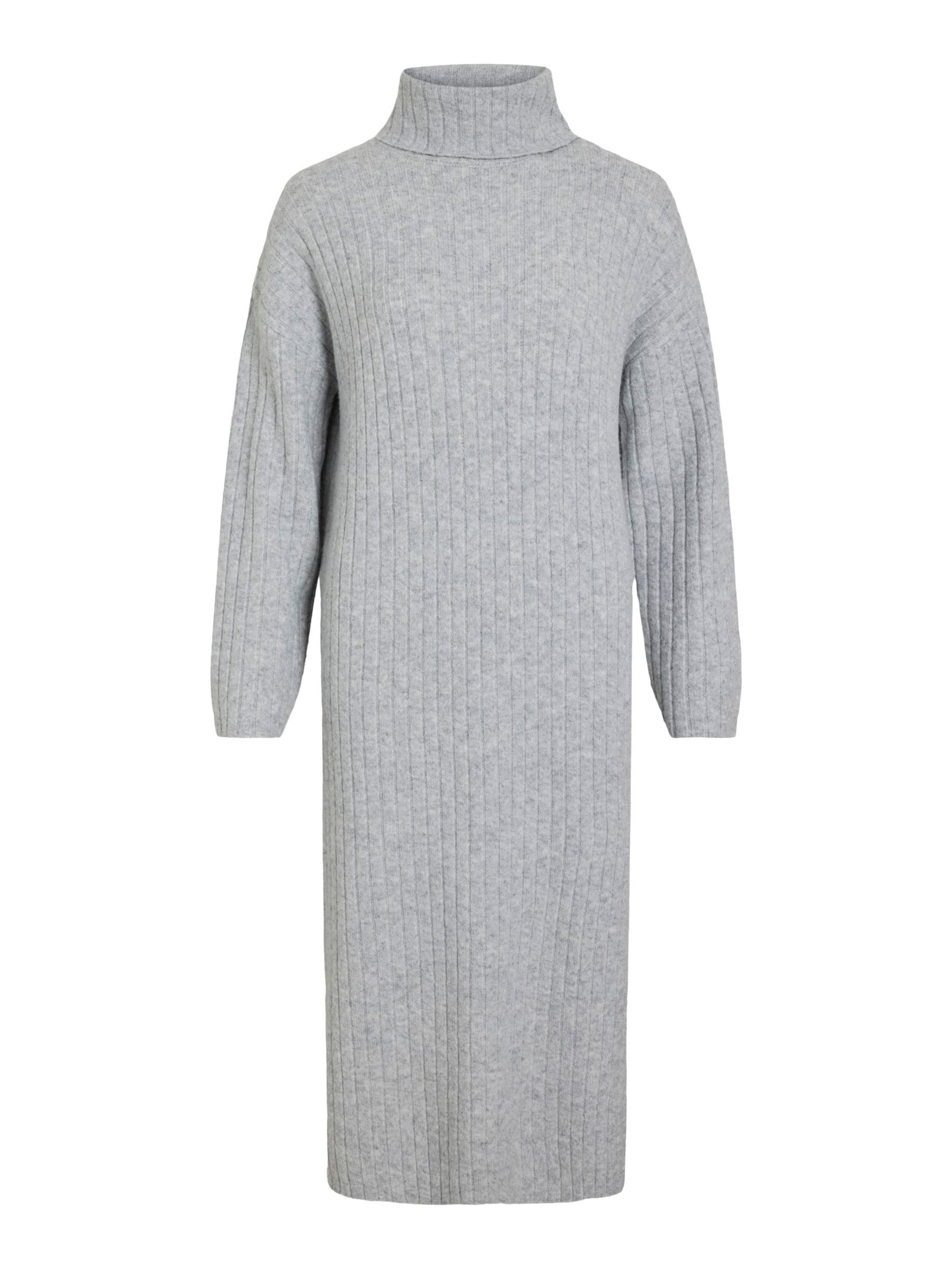 

Вязаное платье 'VILassia' в светло-сером цвете